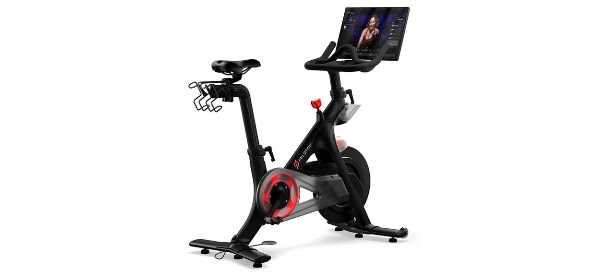 Peloton Indoor Exercise Bike on white background Peloton Indoor Exercise Bike on white background