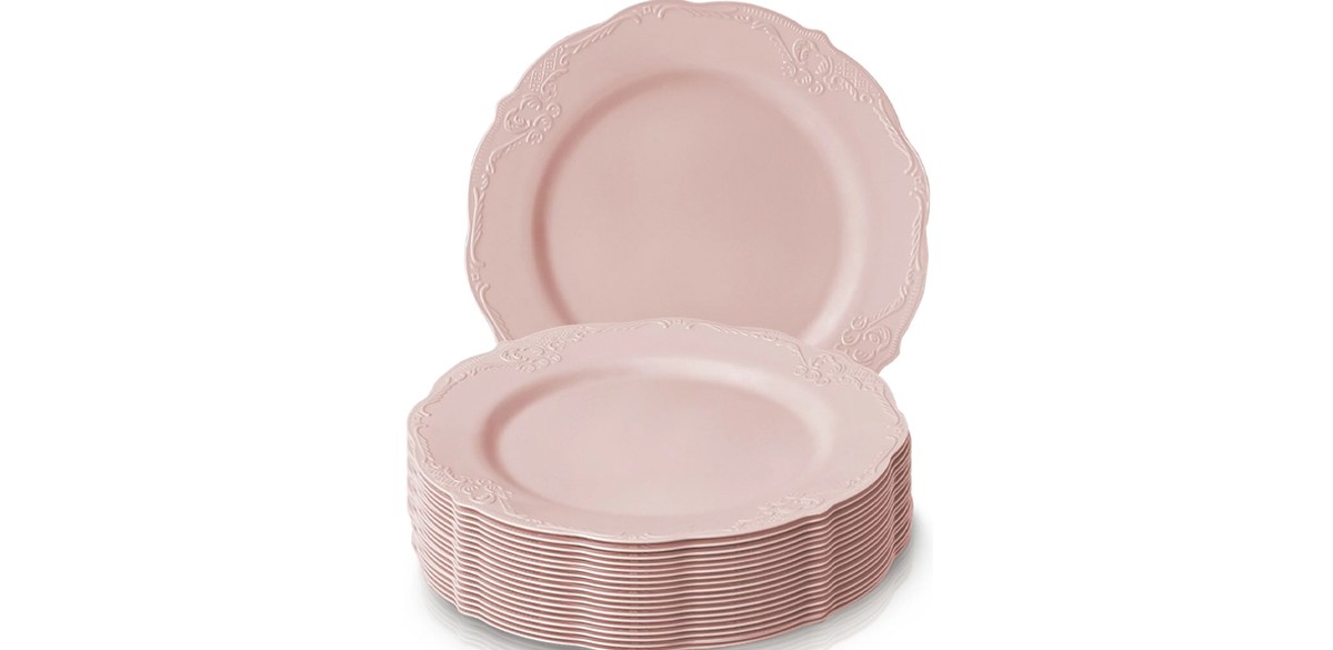 Silver Spoons Disposable Dessert Plate, Set of 20