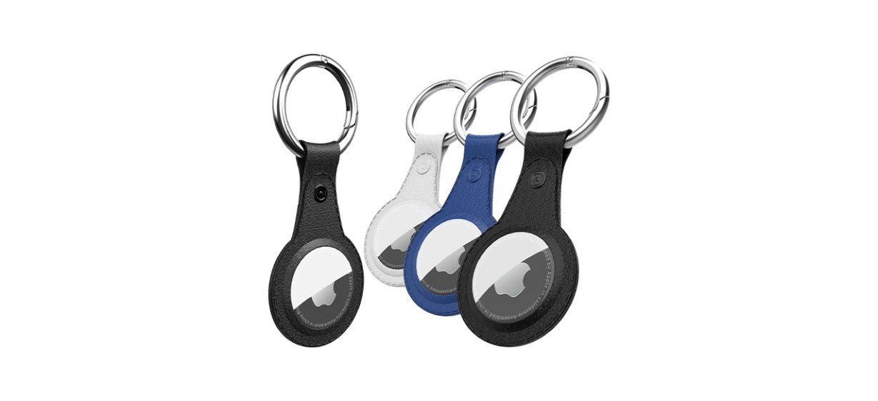 Apple AirTag Protective PU Leather Case Four-Pack