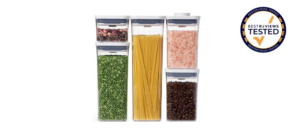 Oxo Good Grips 5-Piece Pop Container Set on white background