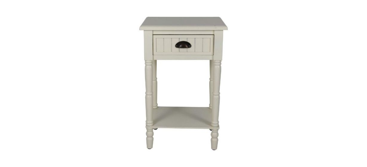 Best Decor Therapy Bailey Bead Board Side Table