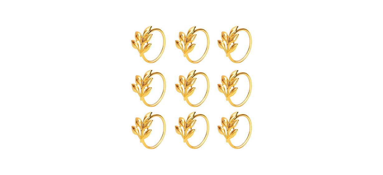 Best Kposiya Gold Leaf Napkin Rings