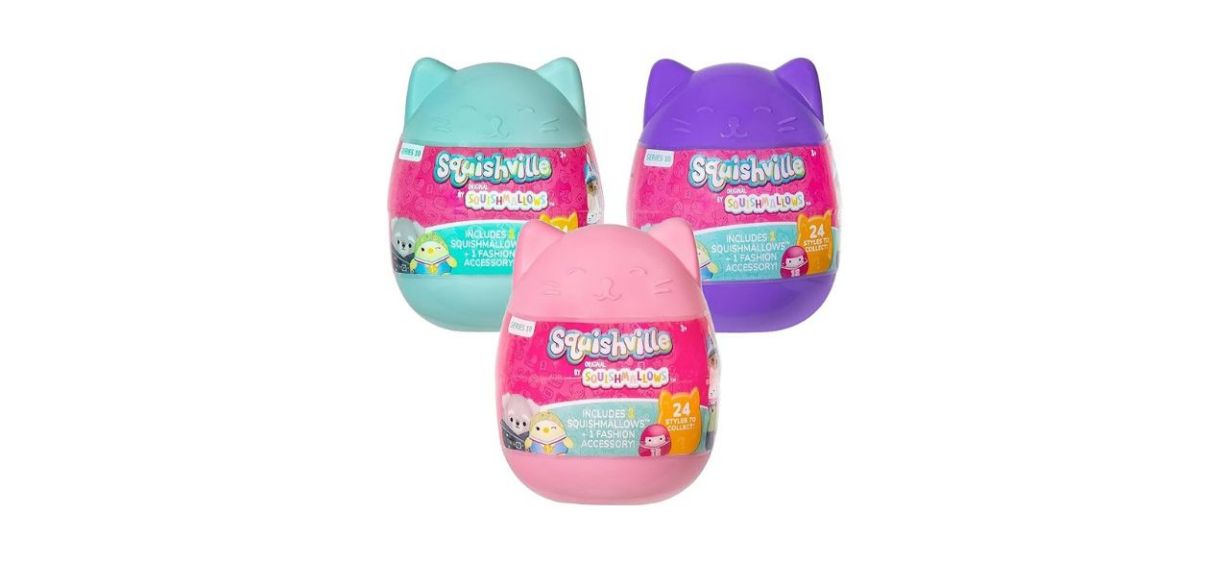 Squishmallows Squishville Three-Pack Easter Eggs