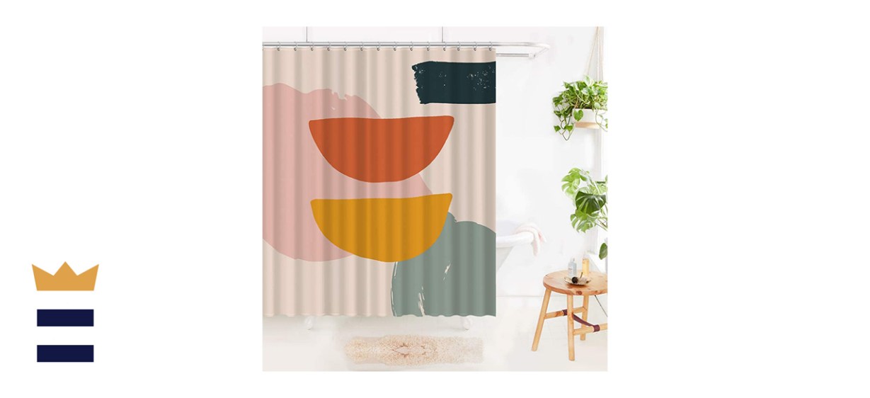 Modern Neutral Abstract Shower Curtain