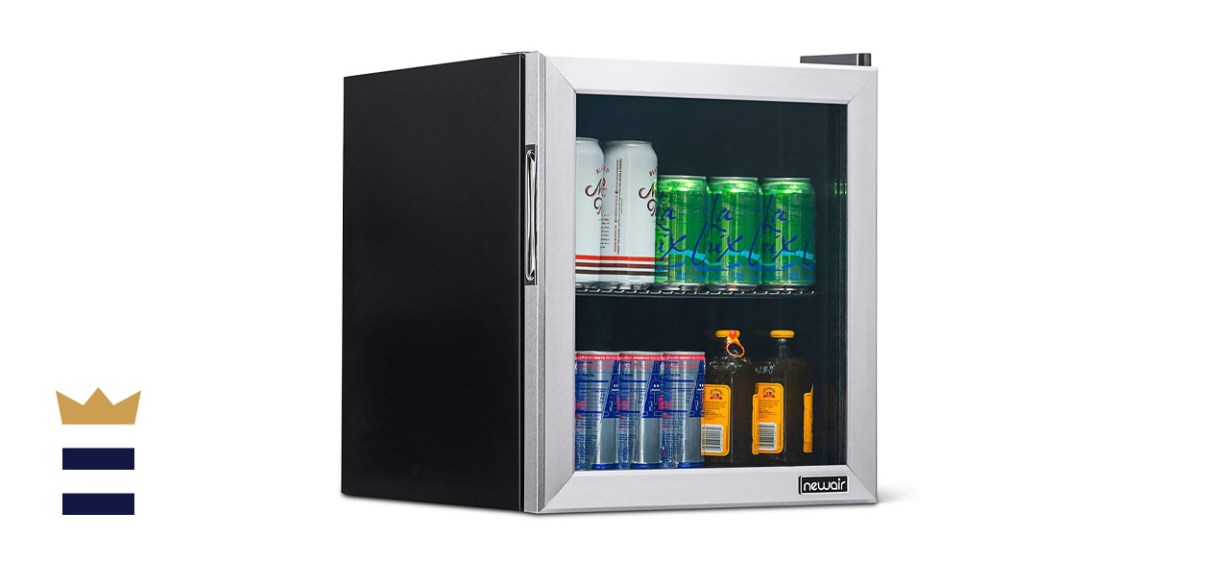 NewAir Compact Beverage Refrigerator and Cooler in Stainless Steel