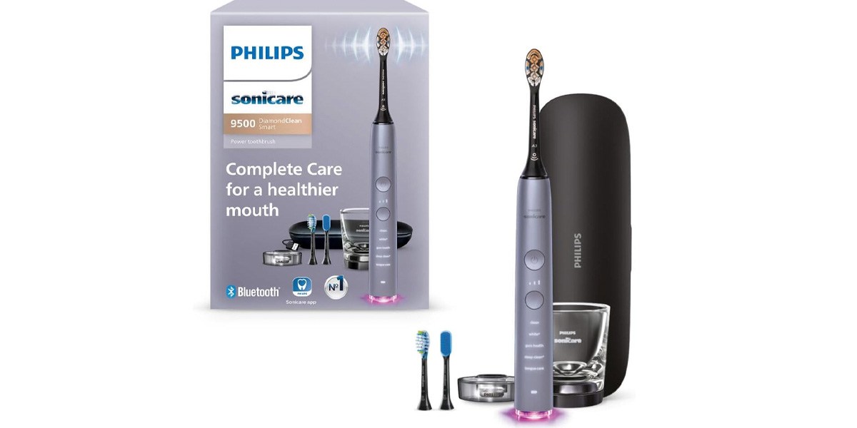 Philips Sonicare DiamondClean Smart 9500 Electric Toothbrush on white background