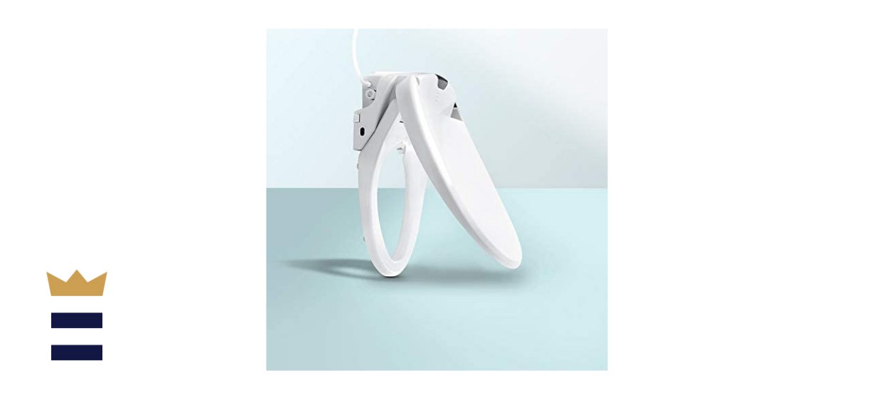 The Omigo Luxury Bidet Toilet Seat Ergonomic Quiet-close Heated Seat with Massaging Oscillation, Ion Nozzle Cleaning, Air Dryer, and Wireless Remote (Elongated)