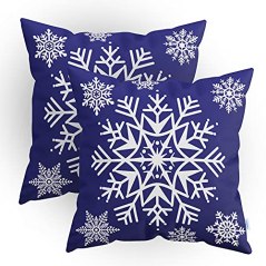 CaliTime Snowflake Throw Pillow Covers