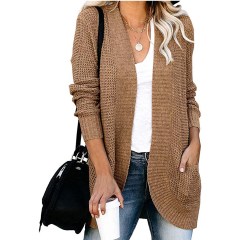 MEROKEETY Long Sleeve Cardigan