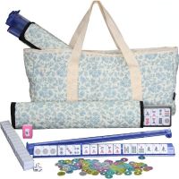 Bestcool American Mahjong Set with Floral Quilted Carrying Bag