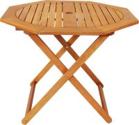 Sunnydaze Meranti Wood Folding Outdoor Table
