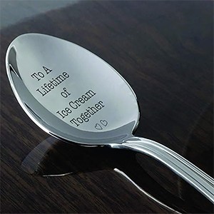 SS Specialty Styles "To A Lifetime Of Ice Cream Together" Engraved Spoon