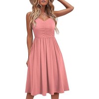 Yathon Sleeveless Cotton Summer Beach Dress