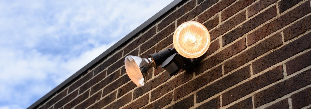 View of Outdoor wireless motion sensor lights