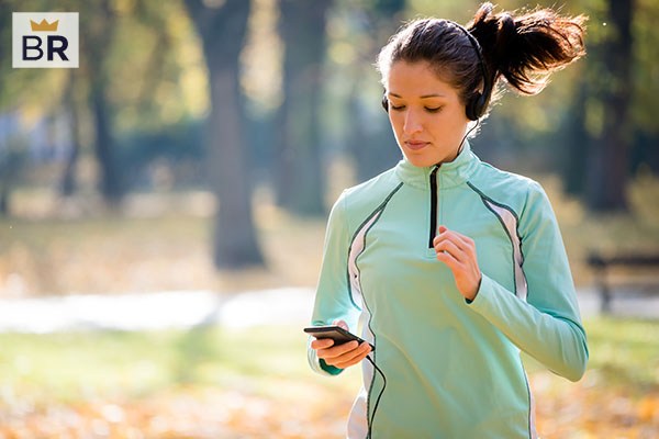 running headphones over ear