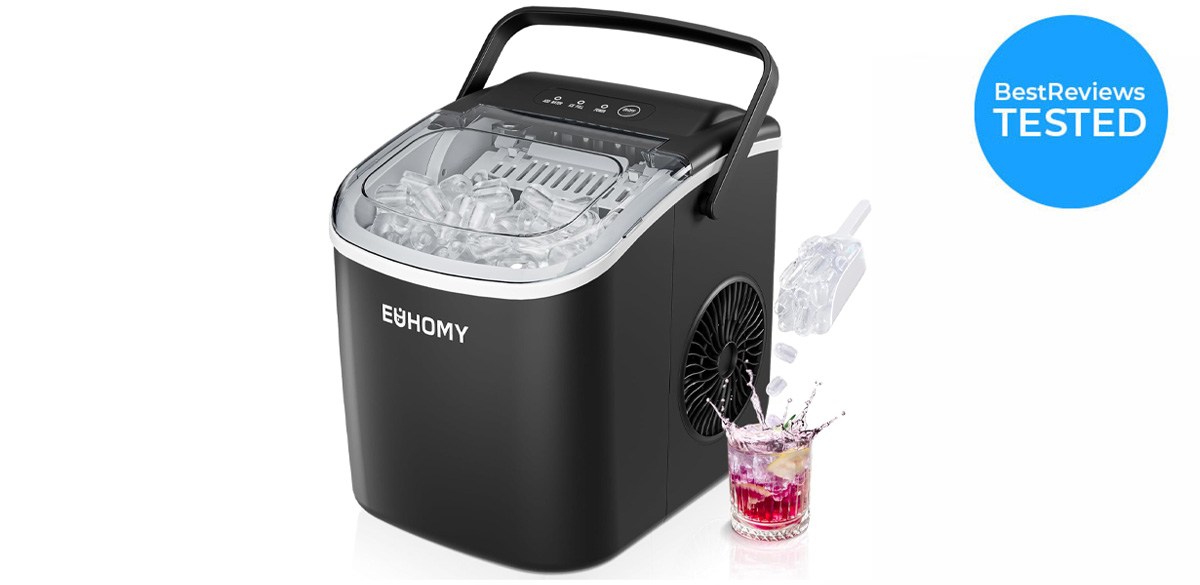 EUHOMY Countertop Ice Maker Machine with Handle, 26lbs in 24Hrs EUHOMY Countertop Ice Maker Machine with Handle, 26lbs in 24Hrs