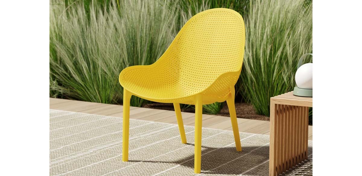 Farrah Outdoor Armless Lounge Chair (Set of 2)