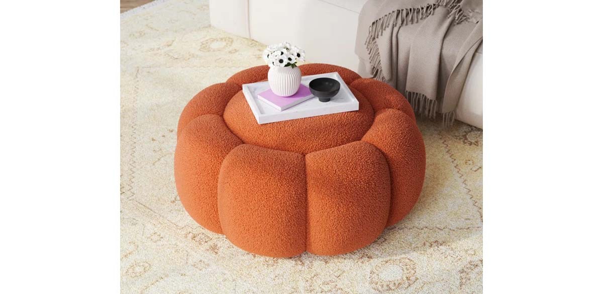Kelly Clarkson Stevie Upholstered Round Cocktail Ottoman