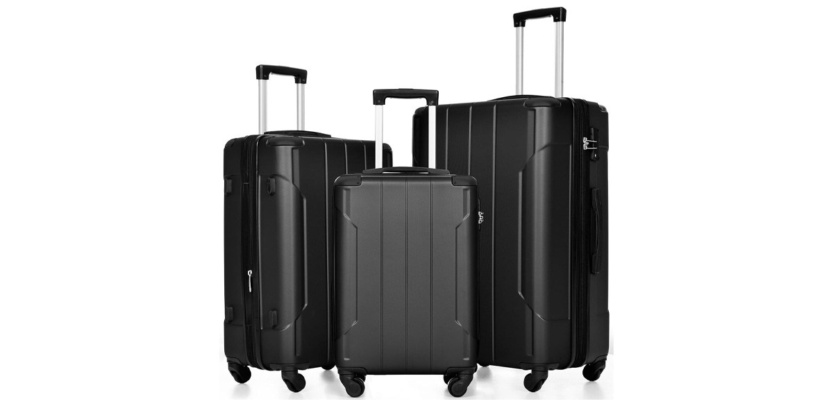 Merax Hardside 3-Piece Luggage Set with Corner Guards