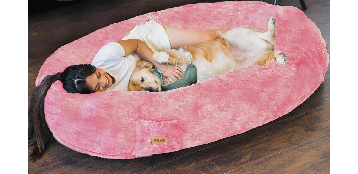 Pink Plufl, The Original Human Dog Bed