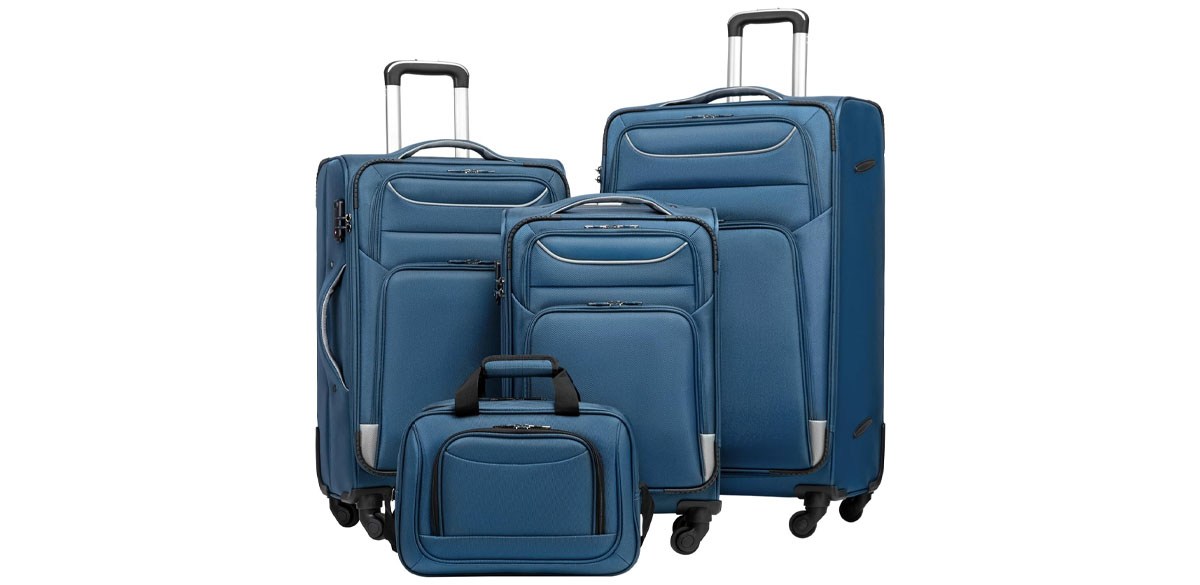 Coolife Four-Piece Softside Luggage Set