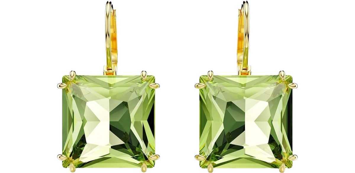 Swarovski Millenia Drop Earrings-Green
