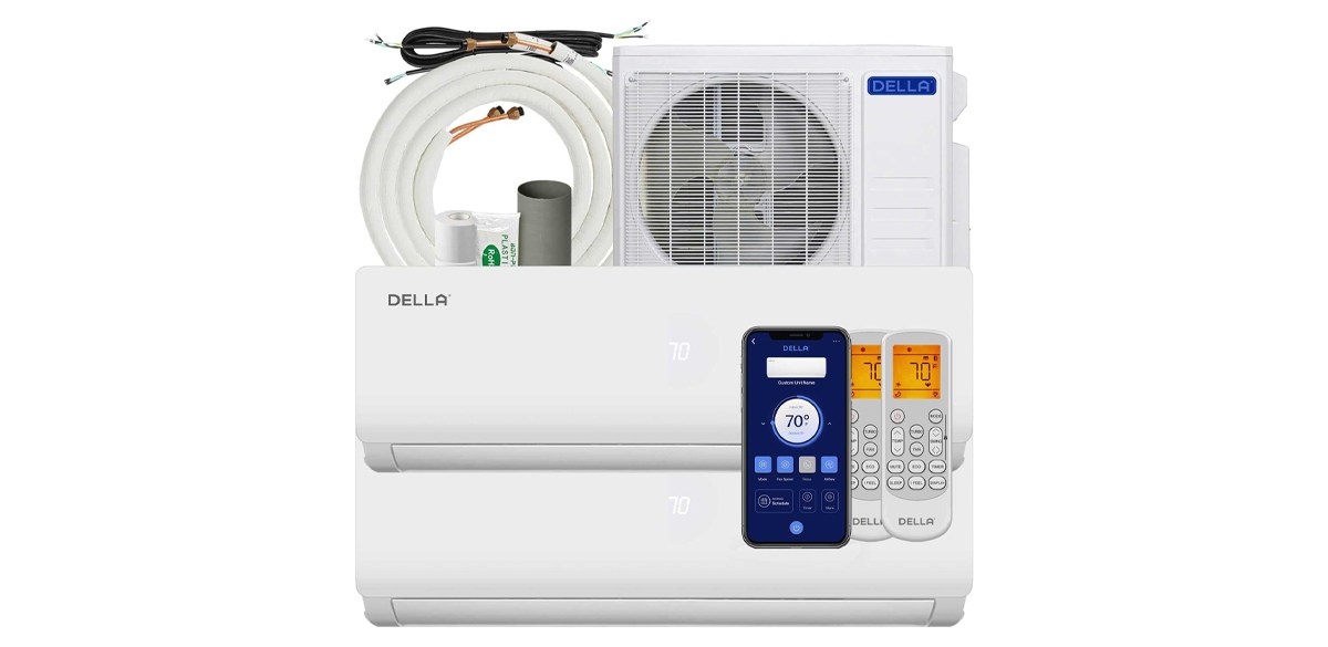 Della 18,000-BTU Dual-Zone Mini Split Air Conditioner