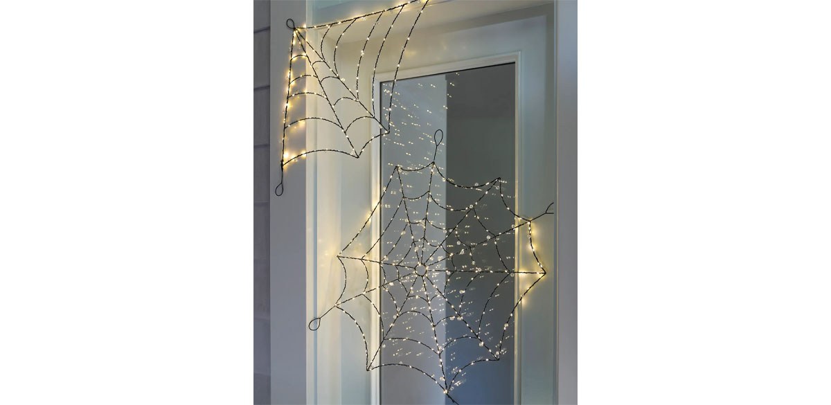 Outdoor Haunted Halloween LED Lights Spider Web