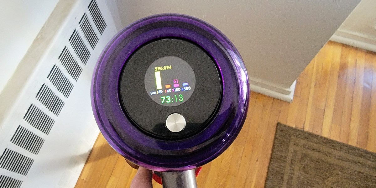 Top view of Dyson V15s Detect Submarine