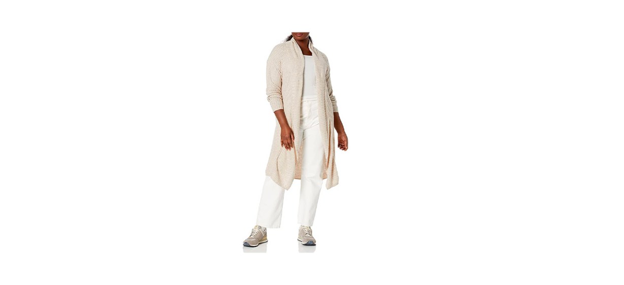 Best Amazon Essentials Women's Oversized Open Front Knee-Length Sweater Coat