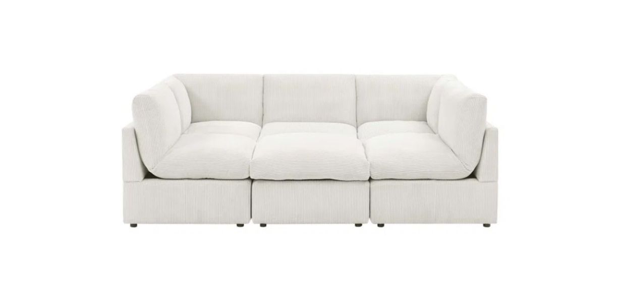 Best Andes Furniture Symmetrical Modular Corner Sectional