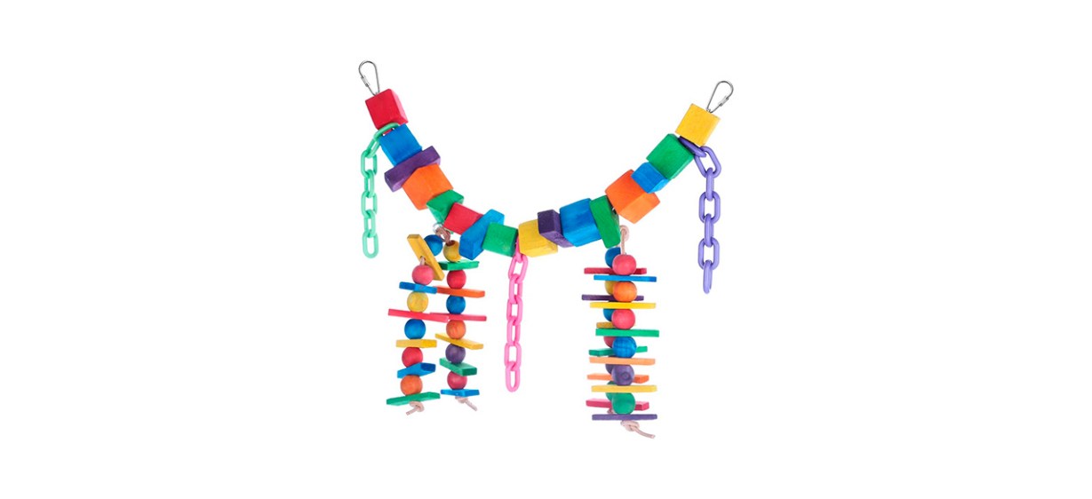 Best Bvanki Colorful Rainbow Bridge Parrot Toy