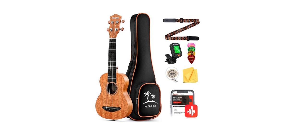 Donner Concert Ukulele Starter Bundle