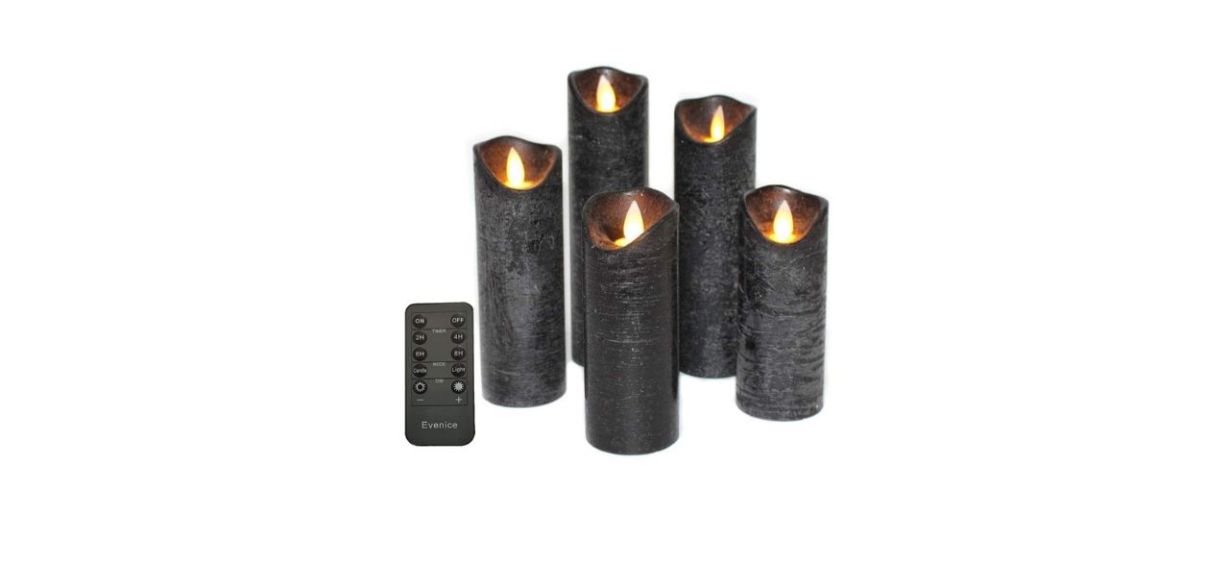 Best Evenice Store Black Battery Operated Candles