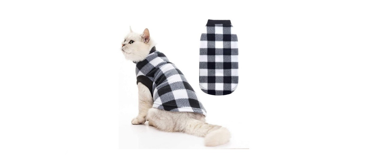 best Expawlorer Plaid Cat Sweater