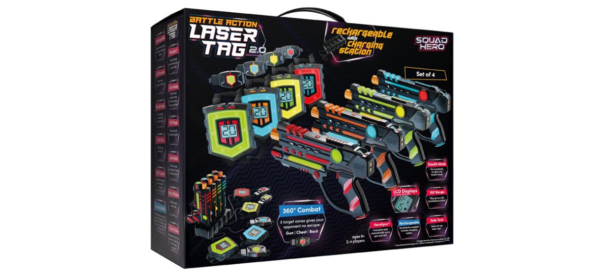 Best Choice Products Set Of 4 Rechargeable Laser Tag Blasters, No Vests  Needed W/ Docking Station, 4 Settings : Target