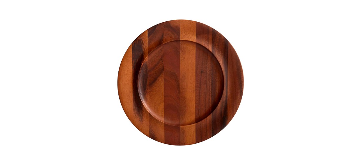 Best Nambe Skye Wood Charger Plate
