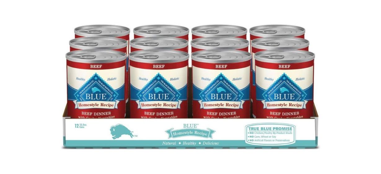 12-pack of 12.5 oz Blue Buffalo canned dog food