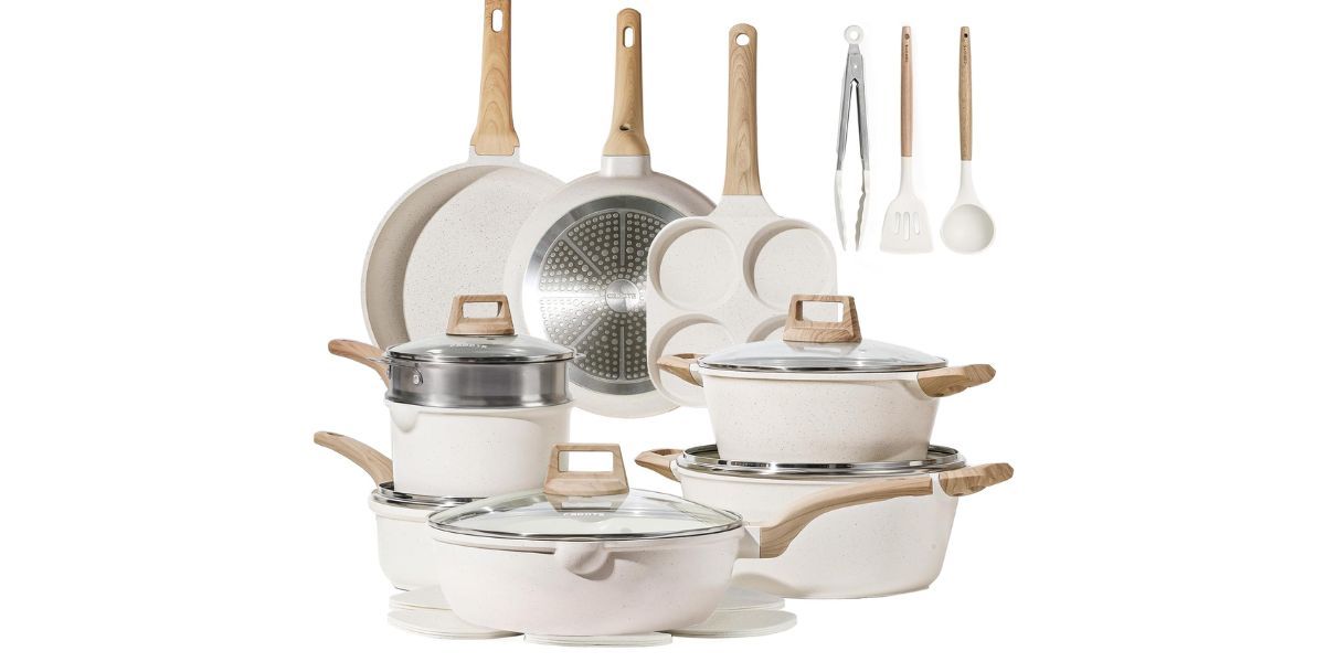 CAROTE 21-Piece Kitchen Cookware Set