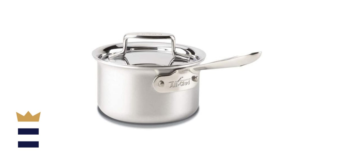 All-Clad D5 Brushed 18/10 Stainless Steel 5-Ply Bonded Dishwasher Safe Sauce Pan