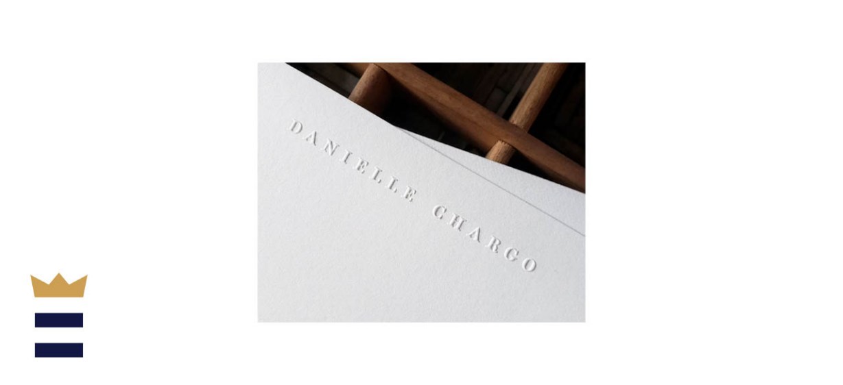 Embossed stationery by IronLeafPress