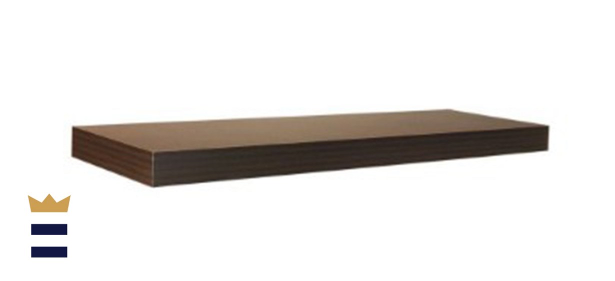 35.4 in. L x 10 in. W Floating Espresso Shelf