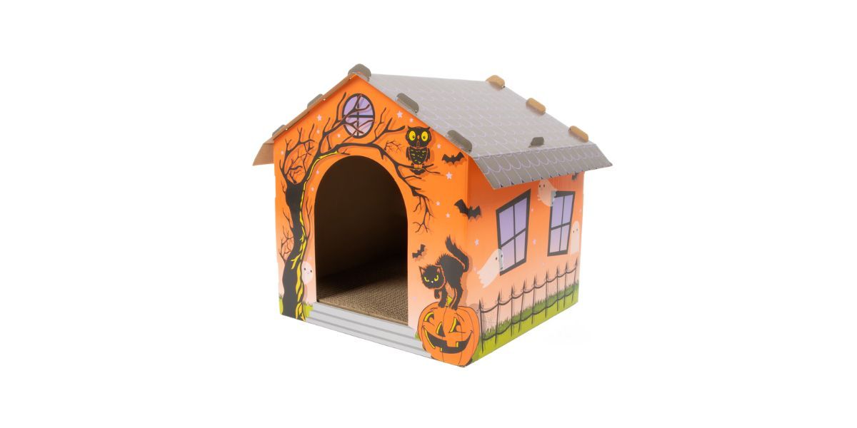 Kitty City Halloween Haunted Indoor Cat Scratcher House