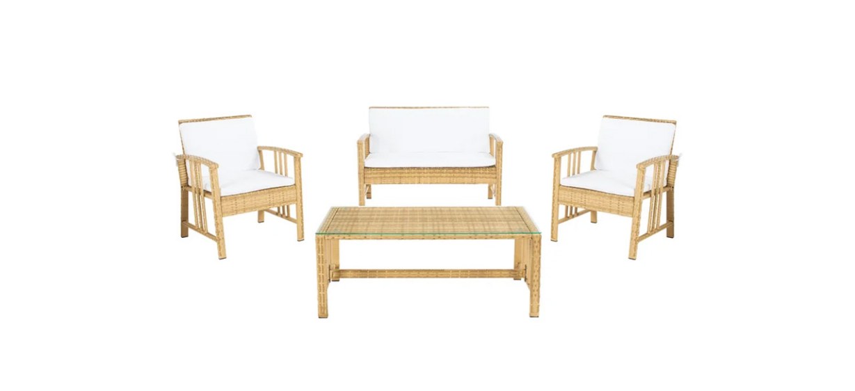 Winston Porter Palace Wicker-Rattan Four-Person Seating Group