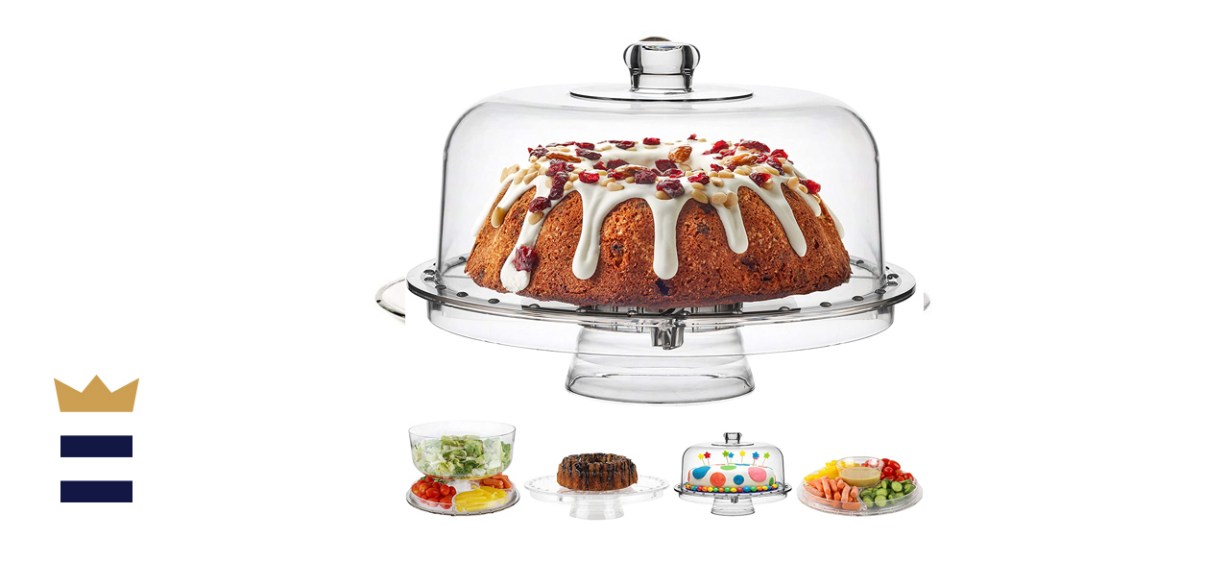 Homeries Acrylic Cake Stand with Dome Cover