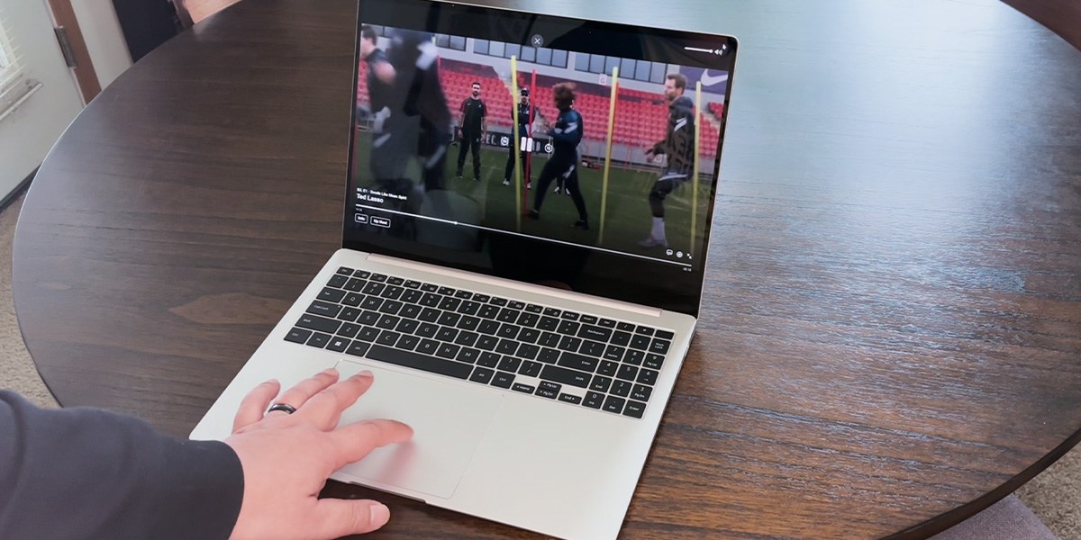 Person using laptop computer