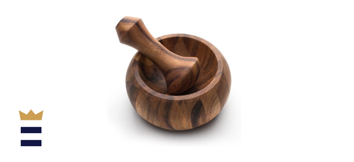 Ironwood Gourmet Olmec Mortar and Pestle, Acacia Wood