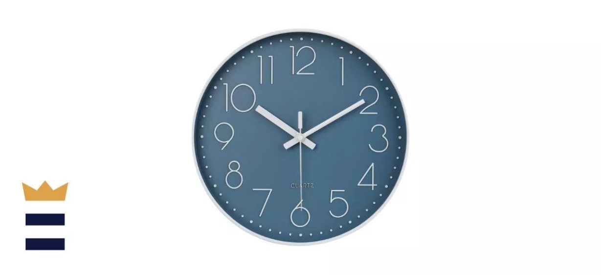 Jomparis Silent Non-Ticking Round Wall Clock