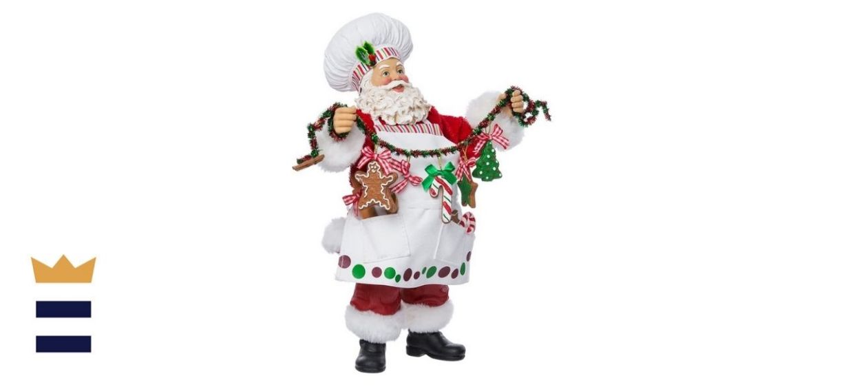 Kurt Adler Fabriche Christmas Chef Santa