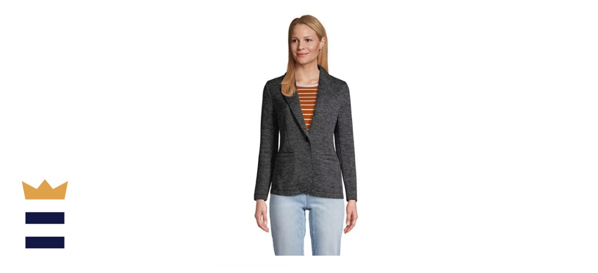 Lands End Sweater Fleece Blazer
